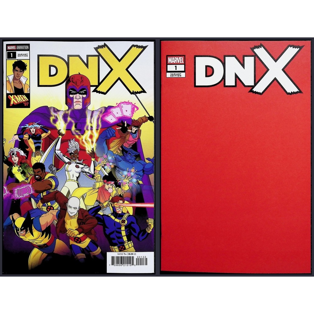 DNX 2X Comic Lot #1W 1Z X-Men 97 Animation Red Blank Blind Bag Variants Marvel